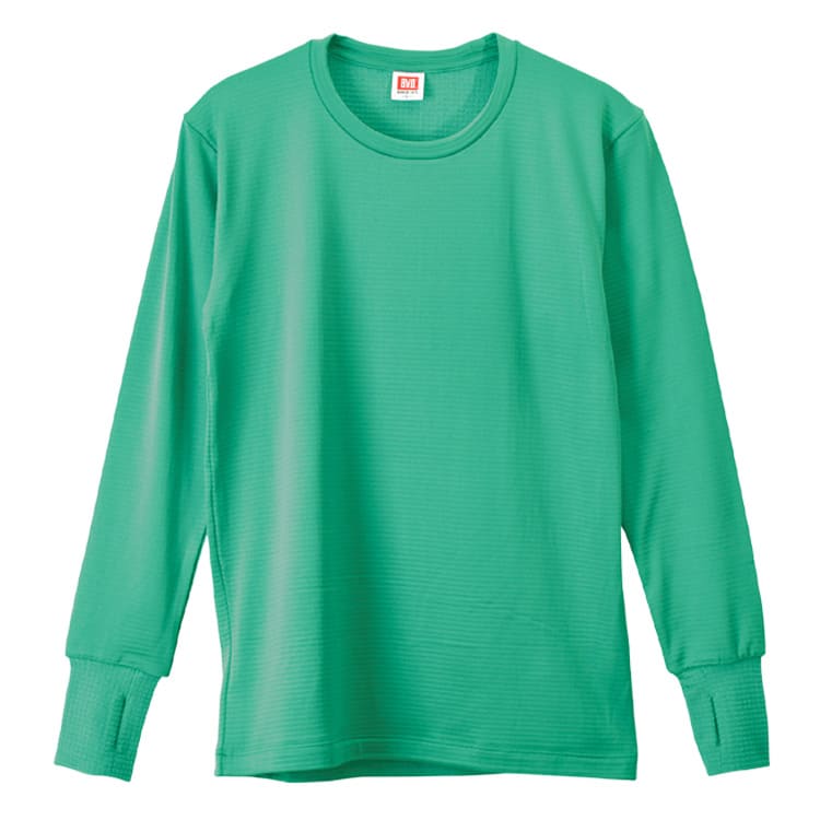 瞬暖GRID-TEC クルーネックサムホール