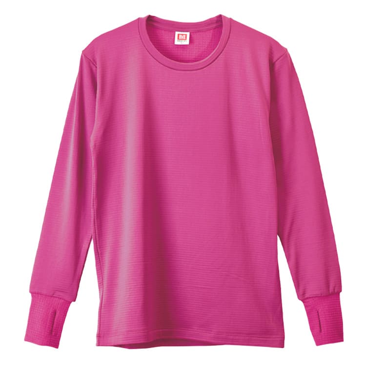 瞬暖GRID-TEC クルーネックサムホール