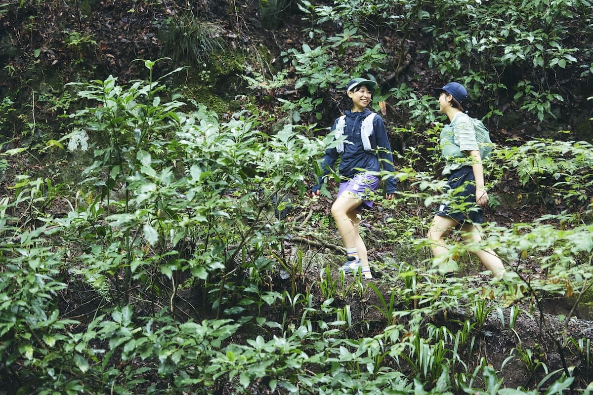 登山スタート。まずはおしゃべりをしながらのんびり山歩き。