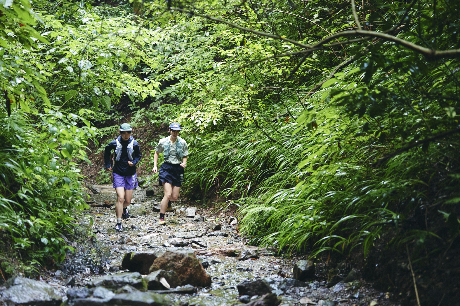 トレイル感ある登山道も満喫。