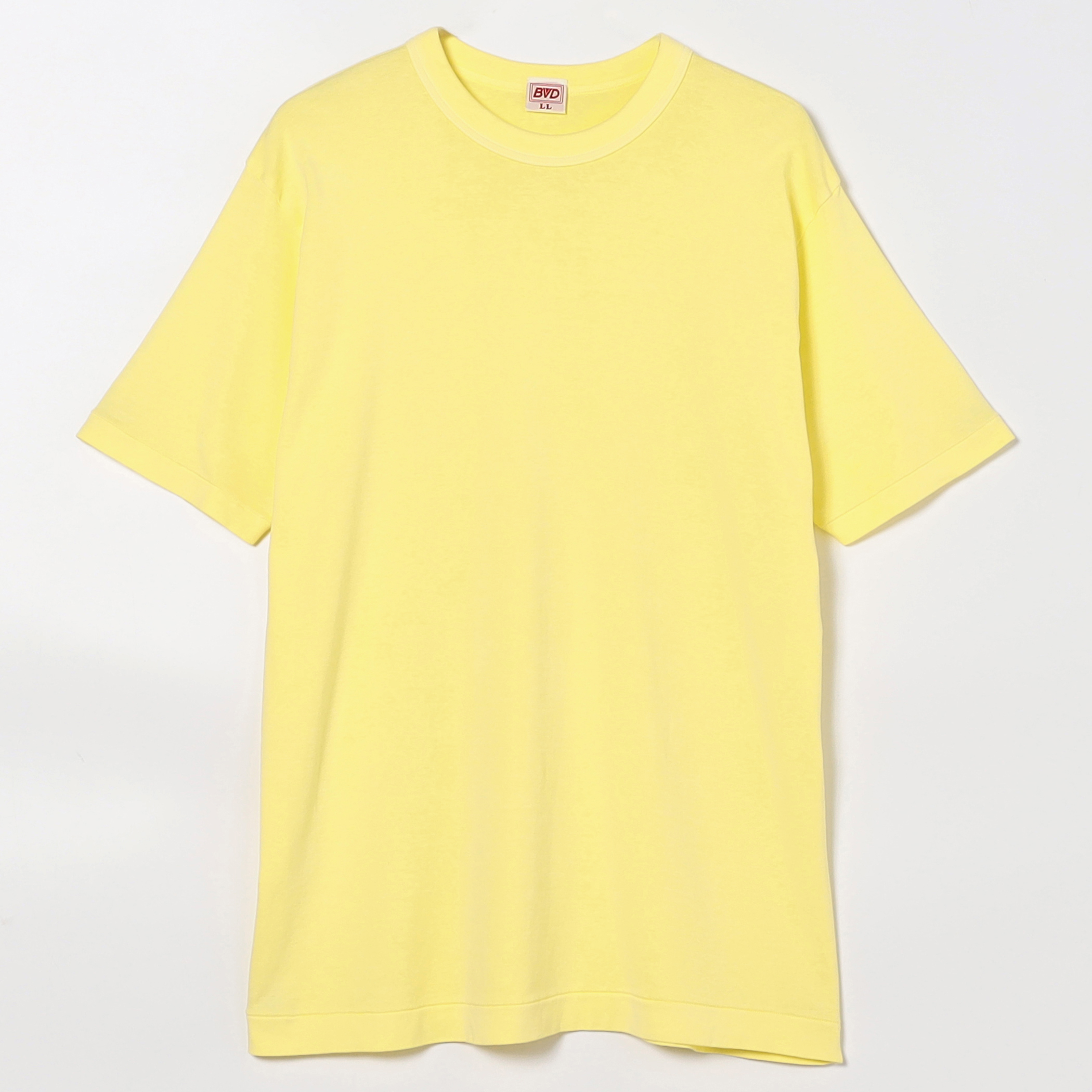 GOLD RELAX FIT PIGMENT T-SHIRTS SANTAMONICA YELLOW 着用