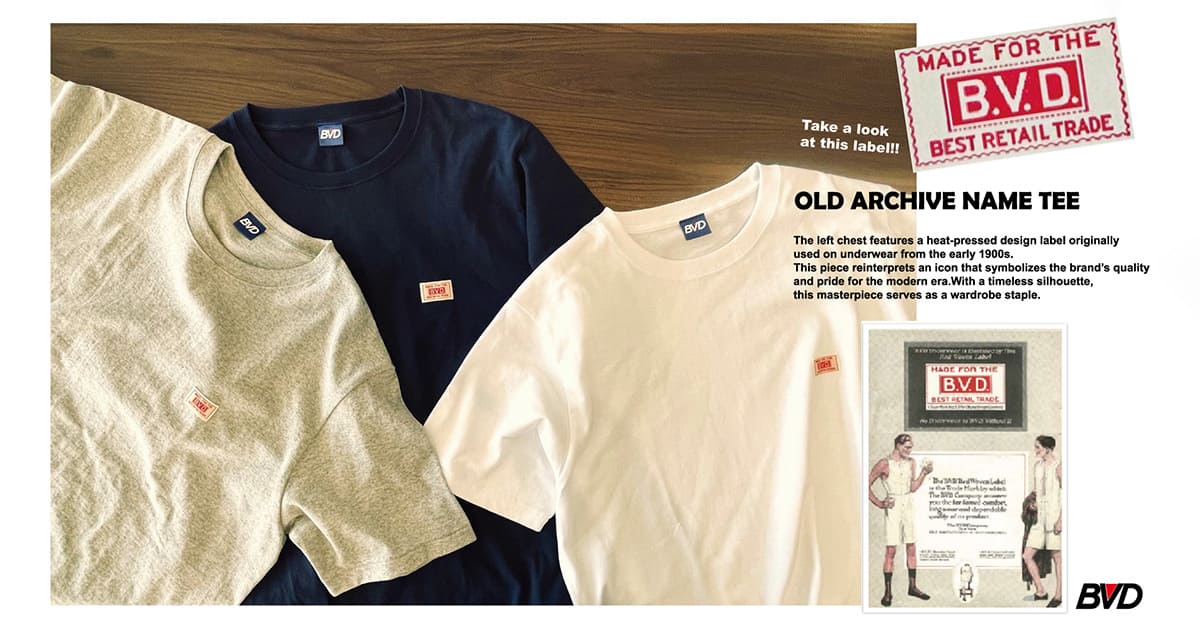 OLD ARCHIVE NAME TEE｜B.V.D