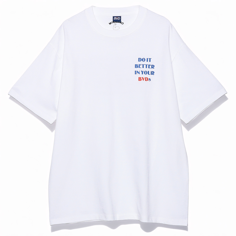 B.V.D.×MINNANO (DO IT BETTER) TEE WHITE